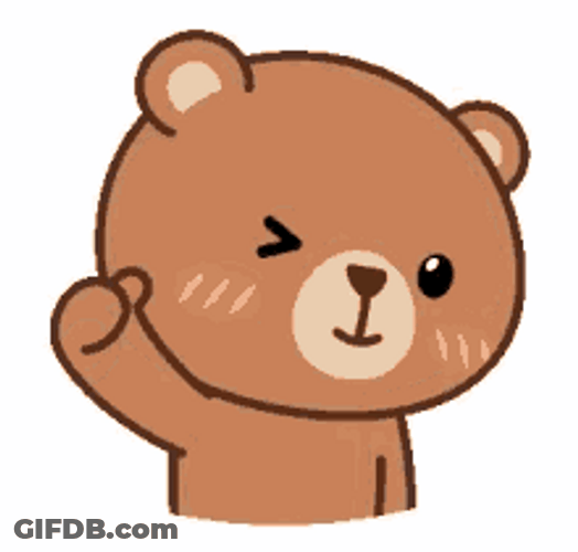 Cute Brown Bear Wink GIF