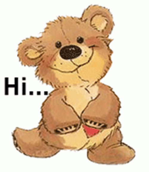 Cute Brown Teddy Bear Wave Hello Meme GIF