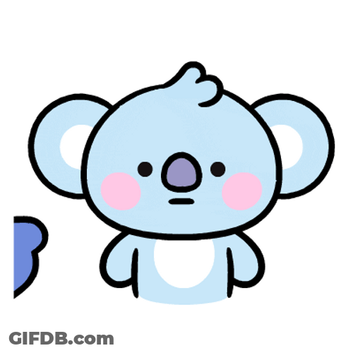 Cute BT21 Koya Soft Cheeks Poke GIF