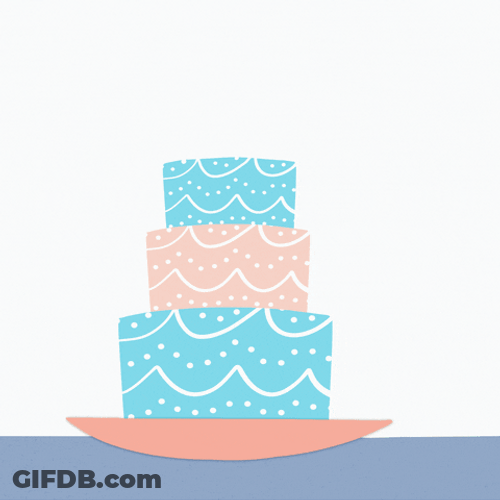 Cute Bully Birthday Cake Surprise GIF