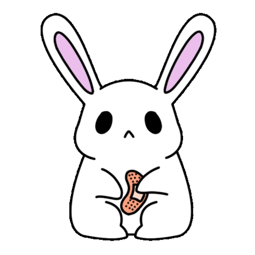 Cute Bunny Cries Because That Hurt GIF