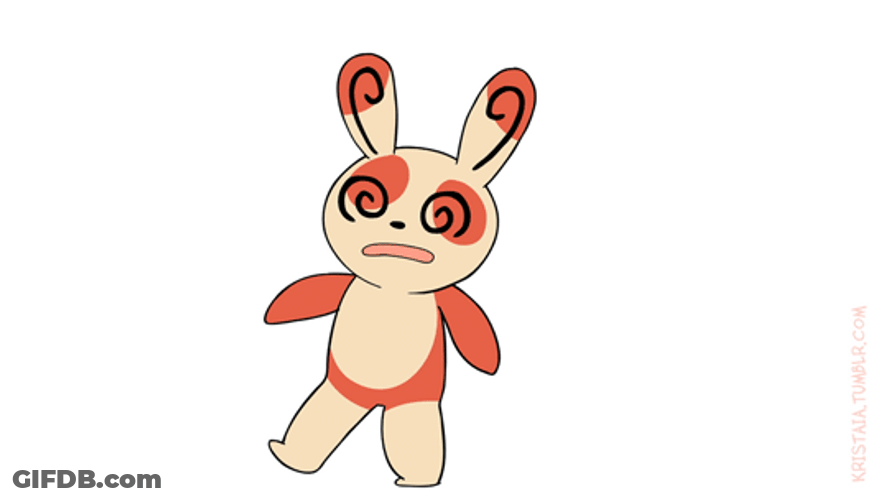 Cute Bunny Getting Dizzy GIF