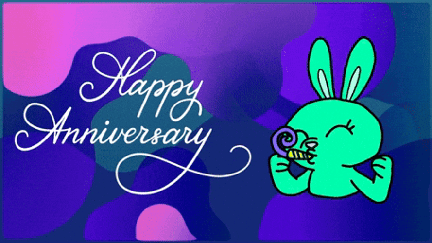 Cute Bunny Happy Anniversary Meme GIF