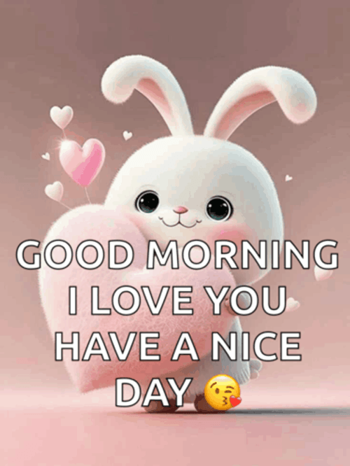 Cute Bunny Have A Good Day Love GIF