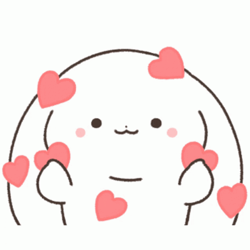 Cute Bunny Heart Loved GIF