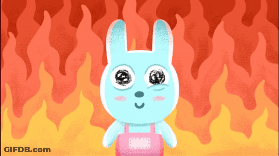 Cute Bunny Hell  Background Animation GIF