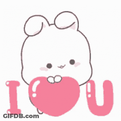 Cute Bunny I Love You GIF