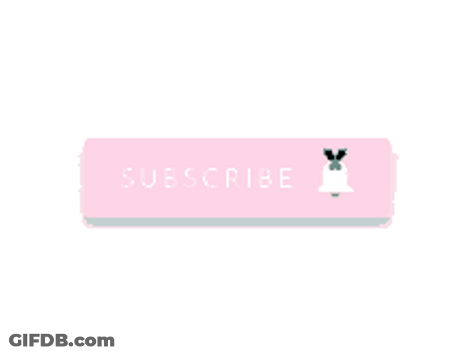 Cute Bunny Pink Subscribe Button GIF
