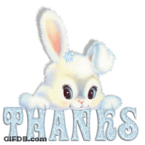Cute Bunny Thanks GIF