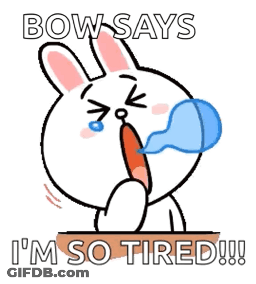 Cute Bunny Yawning And Getting So Tired GIF