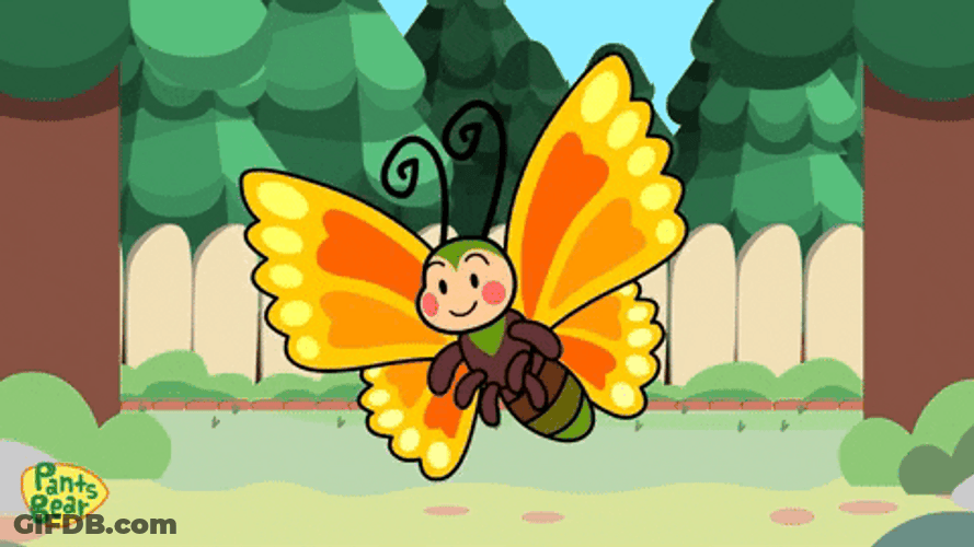 Cute Butterfly With Fluttering Wings GIF