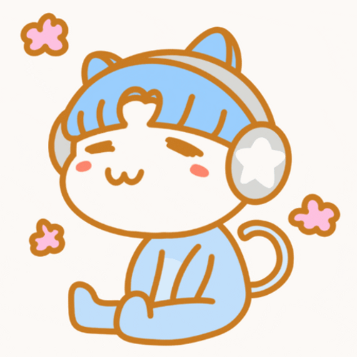 Cute Cartoon Baby Blue Cat Suit GIF