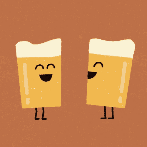 Cute Cartoon Beer Cheers GIF