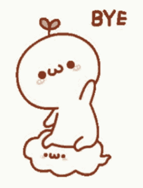 Cute Cartoon Bye GIF