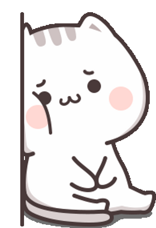 Cute Cartoon Cat Bored GIF