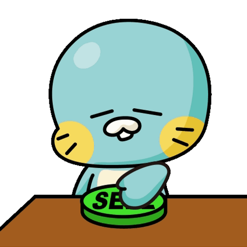 Cute Cartoon Cat Clicking Selling Button GIF