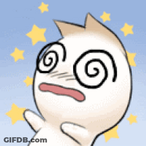 Cute Cartoon Dizzy Face GIF