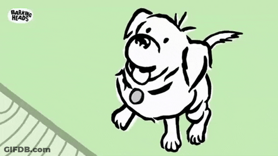Cute Cartoon Dog Asking For Attention GIF