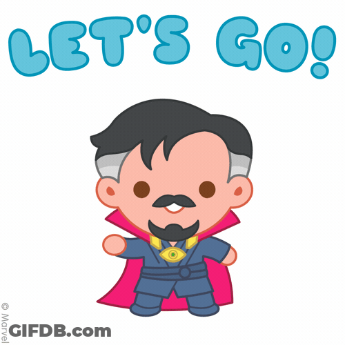 Cute Cartoon Dr. Strange Teleport GIF