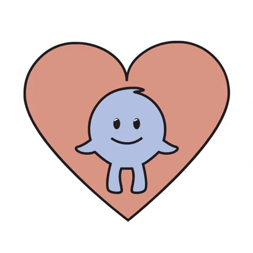 Cute Cartoon Heart Hi GIF