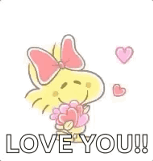 Cute Cartoon Heart Love Ya GIF