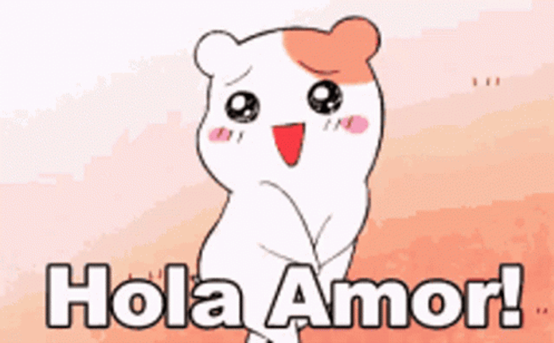 Cute Cartoon Hola GIF