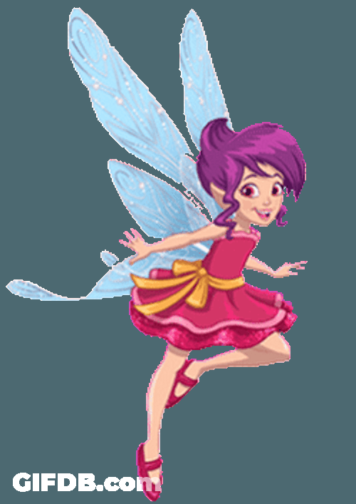 Cute Cartoon Kid Fairy GIF
