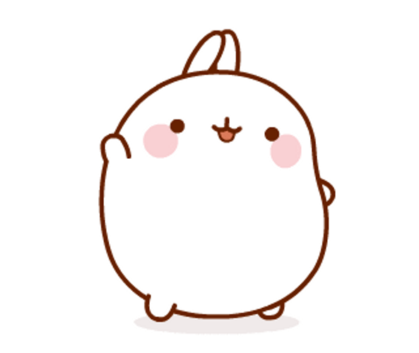 Cute Cartoon Molang Bunny WInk GIF