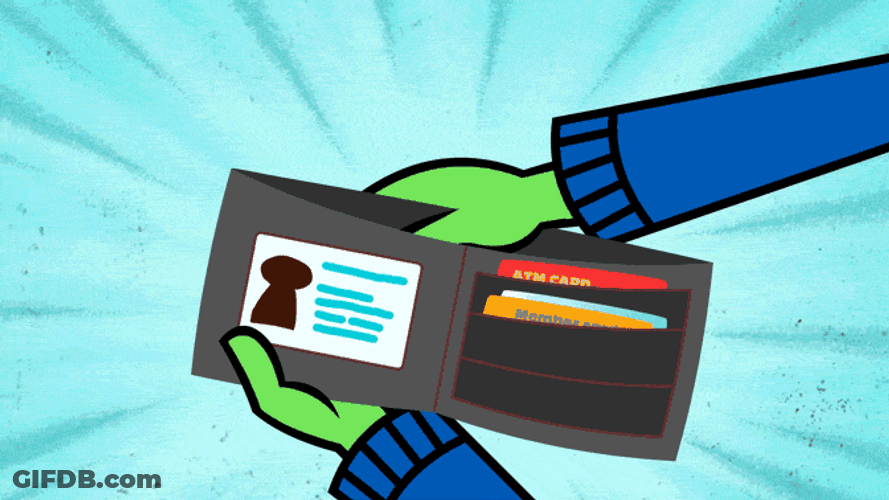 Cute Cartoon No More Money GIF