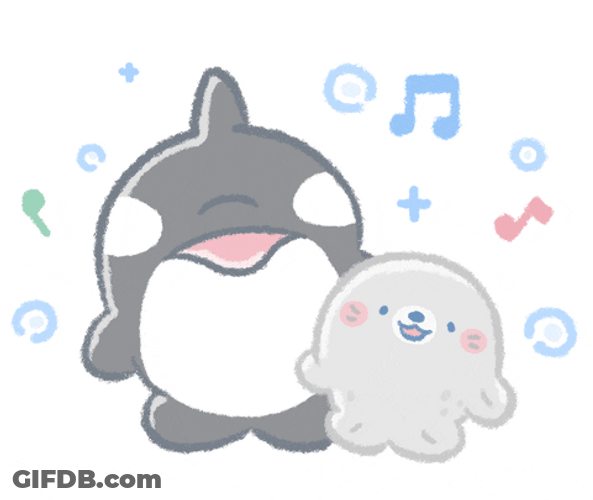 Cute Cartoon Orca GIF