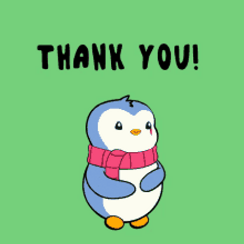 Cute Cartoon Penguin Thank You So Much GIF