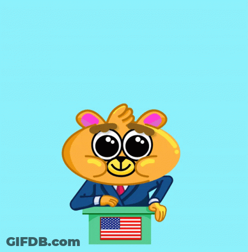 Cute Cartoon Presidents Day GIF