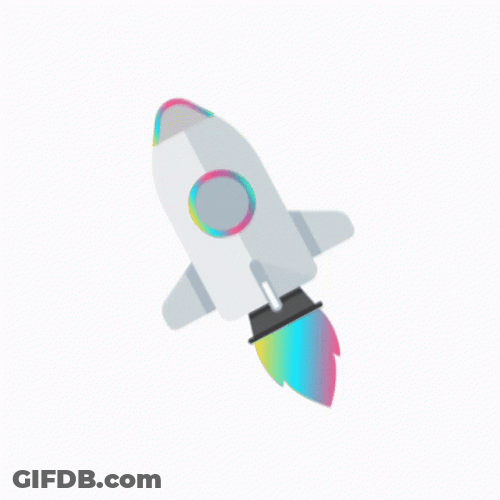 Cute Cartoon Rocket Falling To Earth GIF