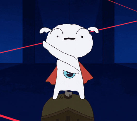 Cute Cartoon Super Shiro Boom GIF
