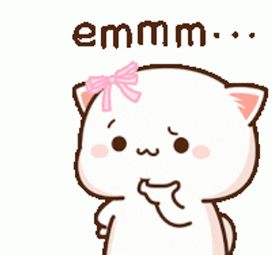 Cute Cartoon Thinking Mmm GIF