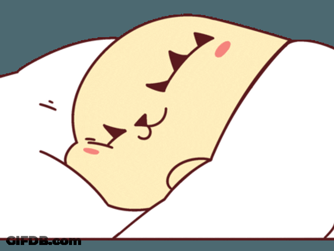 Cute Cartoon Waking Up GIF