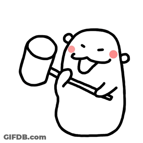 Cute Cartoon With Gavel GIF