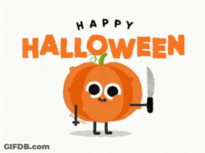 Cute Carved Pumpkin Cute Halloween GIF