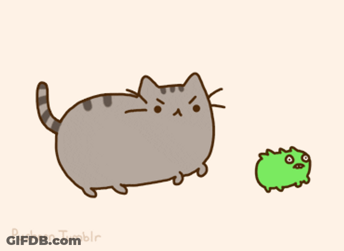 Cute Cat And Friend Animated GIF