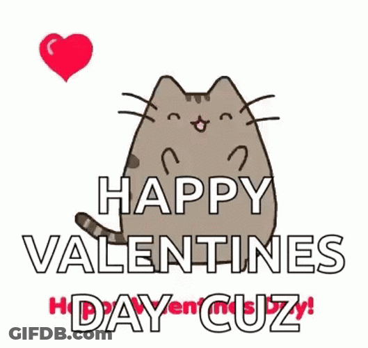 Cute Cat Dancing Happy Valentines Day GIF