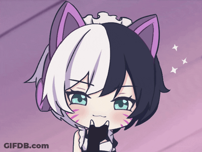 Cute Cat Girl Animated GIF