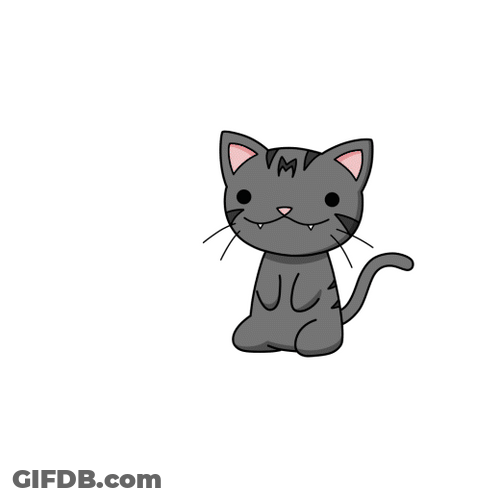 Cute Cat Heart Puke GIF
