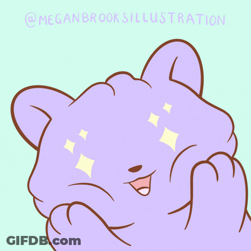 Cute Cat Sparkling Eyes Animated GIF