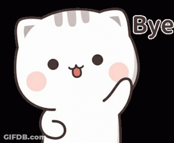 Cute Cat Sticker Bye Bye GIF