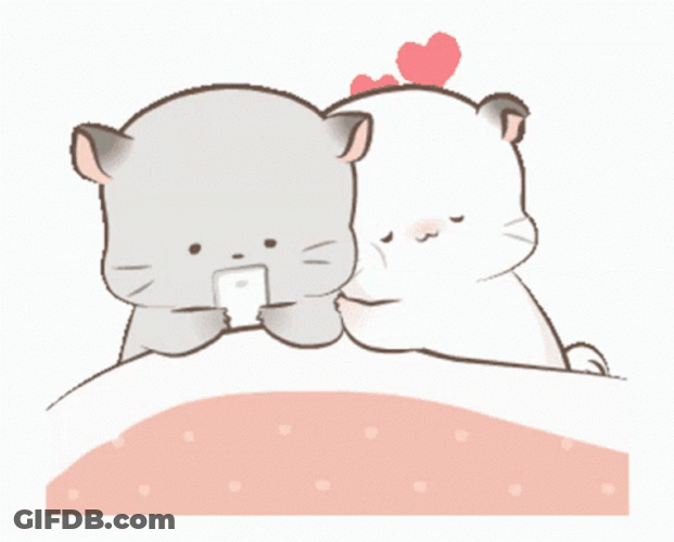 Cute Cat Sticker Snuggling GIF