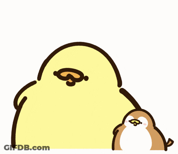 Cute Chibi Chicks Wearing Shades GIF