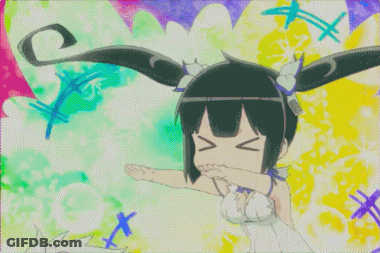 Cute Chibi Hestia DanMachi GIF