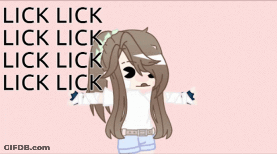 Cute Chibi Lick Sticking Tongue Out GIF