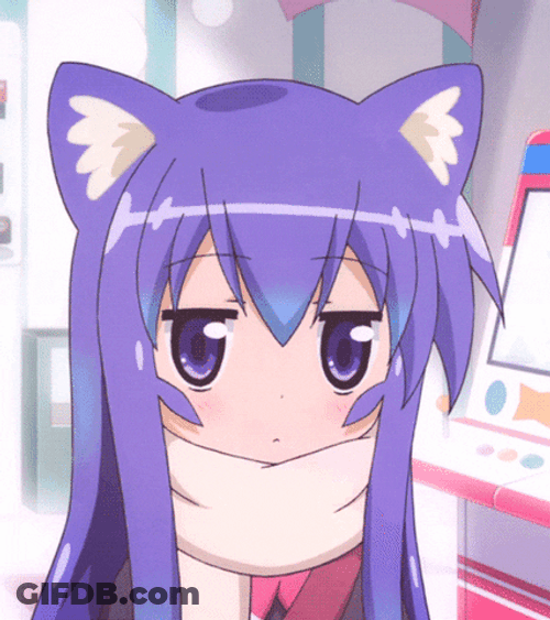Cute Chibi Tsunneko Fluttering Cat Ears GIF