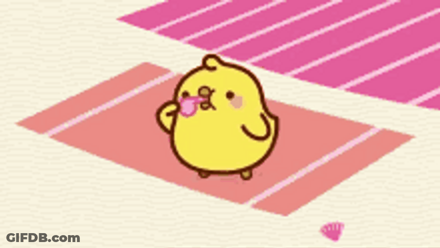 Cute Chick Piu Piu Molang Pink Whistle GIF